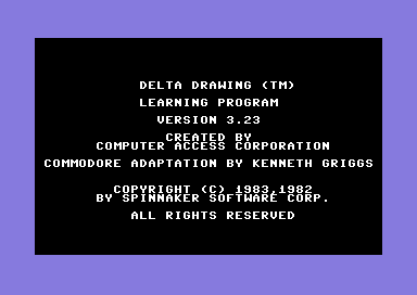 Delta Drawing title screen for Commodore 64